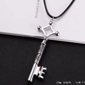 Attack on Titan Eren Key Necklace Silver Tone Anime Pendant
